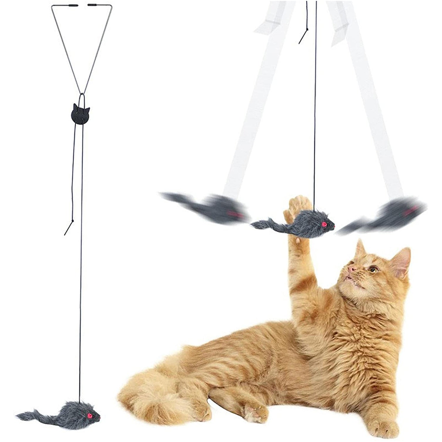Hanging Door Bouncing Mouse Cat Toy Aberfields