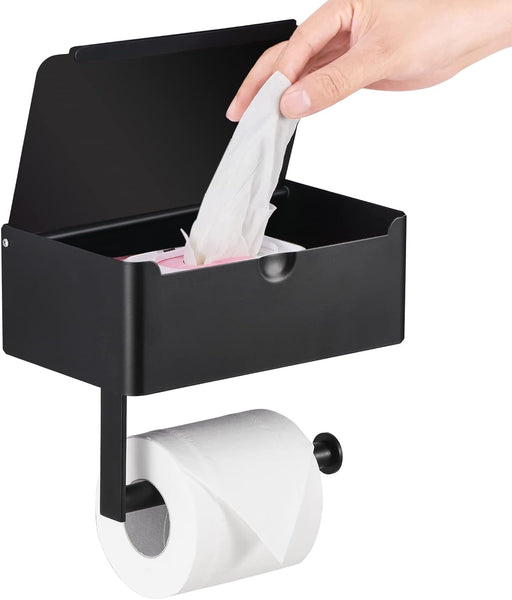 Ultimate Toilet Paper Holder with Shelf