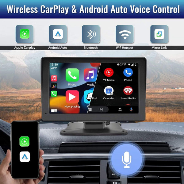 DriveHub Portable CarPlay & Android Auto HD Screen