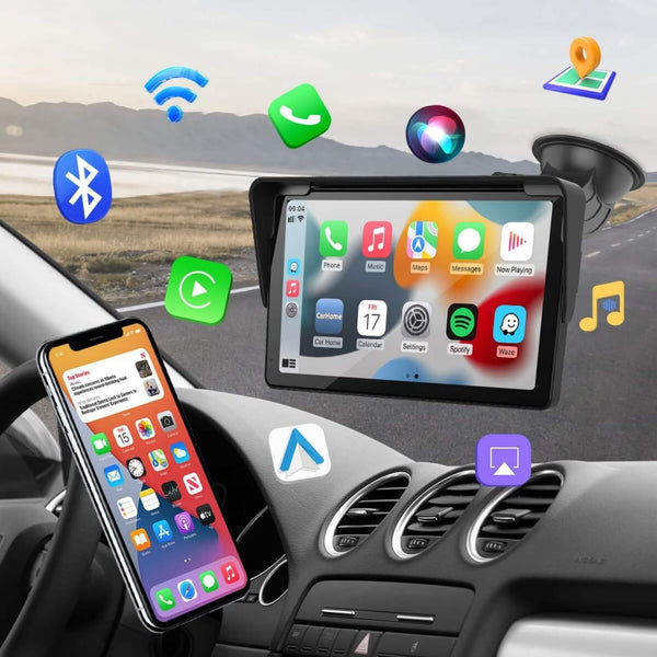 DriveHub Portable CarPlay & Android Auto HD Screen